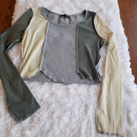 🌷SHEIN crop top long sleeve size large - Picture 1 of 8